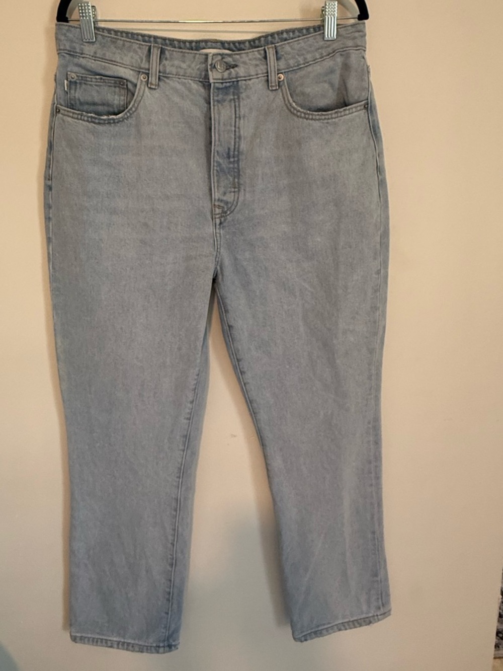 LF Women's Light Gray Straight-Leg Jeans